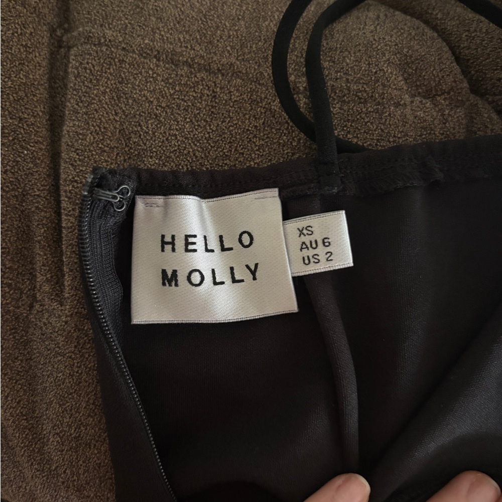 Hello Molly Can’t Afford Me Black Midi Dress Strappy - Picture 5 of 6